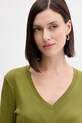 Бавовняний лонгслів United Colors of Benetton зелений 3GA2E4245