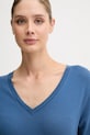 Îmbrăcăminte United Colors of Benetton longsleeve din bumbac 3GA2E4245 albastru