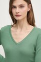 United Colors of Benetton longsleeve din bumbac verde 3GA2E4245