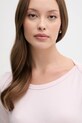 Памучна блуза с дълги ръкави United Colors of Benetton розов 3GA2E16A1