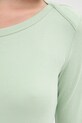 Βαμβακερή μπλούζα με μακριά μανίκια United Colors of Benetton 3GA2E16A1 πράσινο