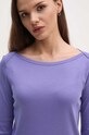 Одежда Хлопковый лонгслив United Colors of Benetton 3GA2E16A1 фиолетовой