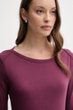 Памучна блуза с дълги ръкави United Colors of Benetton виолетов 3GA2E16A1