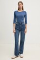 United Colors of Benetton longsleeve din bumbac 3GA2E16A1 bleumarin AA00