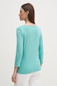 Ρούχα Βαμβακερή μπλούζα με μακριά μανίκια United Colors of Benetton 3GA2E16A1 τιρκουάζ