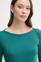 Памучна блуза с дълги ръкави United Colors of Benetton тюркоазен 3GA2E16A1