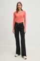Бавовняний лонгслів United Colors of Benetton 3GA2E16F9 помаранчевий SS25