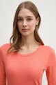 Бавовняний лонгслів United Colors of Benetton помаранчевий 3GA2E16F9