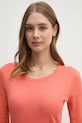 United Colors of Benetton longsleeve din bumbac portocaliu 3GA2E16F9
