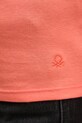Бавовняний лонгслів United Colors of Benetton 3GA2E16F9 помаранчевий