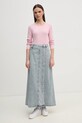 United Colors of Benetton longsleeve din bumbac 3GA2E16F9 roz SS25
