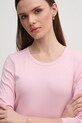 United Colors of Benetton longsleeve din bumbac roz 3GA2E16F9