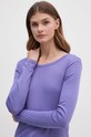 United Colors of Benetton longsleeve din bumbac violet 3GA2E16F9