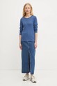 Хлопковый лонгслив United Colors of Benetton 3GA2E16F9 тёмно-синий SS25