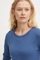 United Colors of Benetton longsleeve din bumbac bleumarin 3GA2E16F9