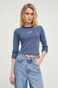 Levi's longsleeve bawełniany niebieski A7430