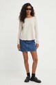 American Vintage longsleeve din bumbac SON31GE24 bej SS24