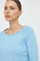 Βαμβακερή μπλούζα με μακριά μανίκια American Vintage T-SHIRT ML COL BATEAU τιρκουάζ SON31GE24
