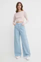 Calvin Klein Jeans longsleeve różowy