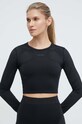Calvin Klein Performance longsleeve treningowy z elastanem czarny 00GWS4K261