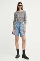 G-Star longsleeve bawełniany D24523.C565 szary SS24