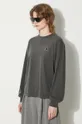 γκρί Βαμβακερή μπλούζα με μακριά μανίκια Carhartt WIP Longsleeve Nelson T-Shirt