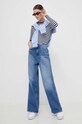 Tričko s dlouhým rukávem Tommy Jeans DW0DW17886 námořnická modř SS24