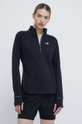 čierna Bežecké tričko s dlhým rukávom New Balance Heat Grid Half Zip