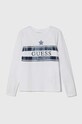 Guess longsleeve bawełniany dziecięcy nadruk biały J4RI16.K6YW4.PPYH
