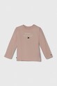 Tommy Hilfiger longsleeve bebelusi print roz KN0KN01760.G.PPYH