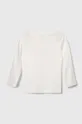 Dječja pamučna majica dugih rukava United Colors of Benetton bijela
