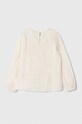 Παιδική βαμβακερή μπλούζα United Colors of Benetton 5O0GCQ02W.G.Seasonal μπεζ SS24