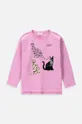 ružová Detské tričko s dlhým rukávom Coccodrillo Dievčenský