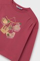 Fete Mayoral longsleeve din bumbac pentru copii 6016.8C.Junior.PPYH roz