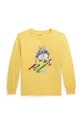 žltá Detská bavlnená košeľa s dlhým rukávom Polo Ralph Lauren Chlapčenský