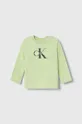 zelená Detské tričko s dlhým rukávom Calvin Klein Jeans Detský