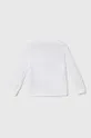 Bombažna majica z dolgimi rokavi Converse bela