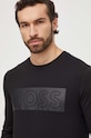 BOSS Green longsleeve bawełniany czarny 50506345