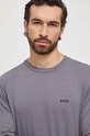 Tričko s dlouhým rukávem Boss Green šedá 50506365
