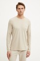 BOSS longsleeve z elastanem beżowy 50515389