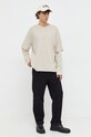 Bavlnené tričko s dlhým rukávom Levi's A7588 béžová SS24