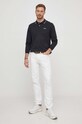 Pepe Jeans longsleeve bawełniany HANS LS PM542102 czarny SS24