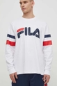 белый Хлопковый лонгслив Fila Luohe Мужской