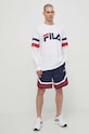 Fila longsleeve din bumbac Luohe FAM0669 alb SS24