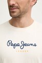 Хлопковая футболка Pepe Jeans Eggo PM508209 бежевый