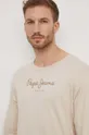 beżowy Pepe Jeans t-shirt bawełniany Eggo