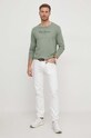 Bavlněné tričko Pepe Jeans EGGO LONG N PM508209 zelená SS25