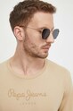 Pepe Jeans tricou din bumbac Eggo bej PM508209
