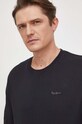 Бавовняний лонгслів Pepe Jeans CONNOR LONG. чорний PM509219