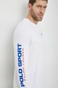 Bavlnené tričko s dlhým rukávom Polo Ralph Lauren biela 710814128